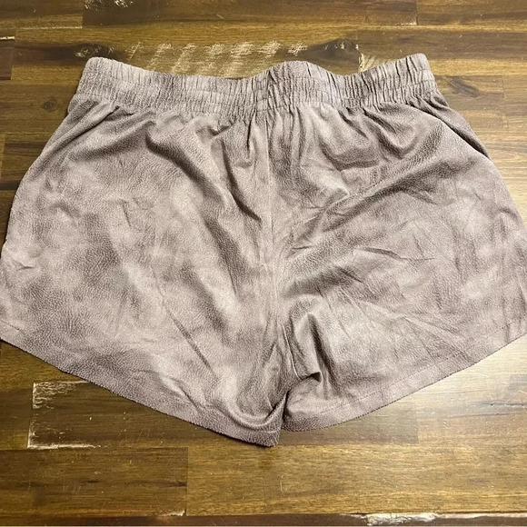 Monrow Textured Shorts Gray Soft Medium Jogger Running Pockets - Picture 2 of 8